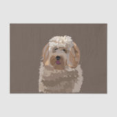 Schattigee labradoodle goldendoodle poedelhond tissuepapier (Voorkant)