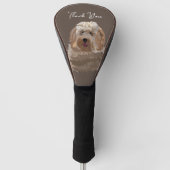 Schattigee labradoodle hond gepersonaliseerd golfheadcover (Voorkant)
