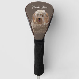 Schattigee labradoodle hond gepersonaliseerd golfheadcover