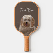 Schattigee labradoodle hond gepersonaliseerd pickleball paddle (Voorkant)