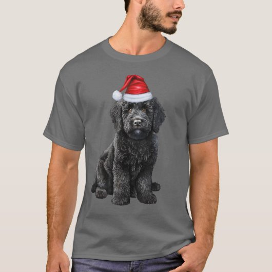 Schattigee Labradoodle Hondenliefhebber Funny Chri T-shirt (Voorkant)