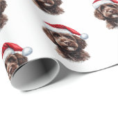 Schattigee Labradoodle met Santa Hat Cadeaupapier (Rol Hoek)