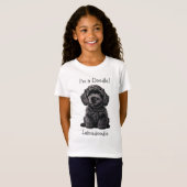 Schattigee Labradoodle Puppy - Ik ben een Doodle!  T-shirt (Voorkant volledig)