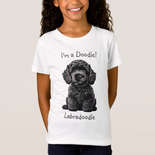 Schattigee Labradoodle Puppy - Ik ben een Doodle!  T-shirt (Voorkant)