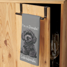 Schattigee Labradoodle Puppy - Ik ben een Doodle! Theedoek