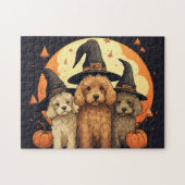 Schattigee labradoodles hond/halloween legpuzzel (Horizontaal)