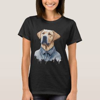 Schattigee labrador met Casual kleding T-shirt