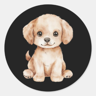 Schattigee Labrador Puppies Dad Mom Retriever Hond Ronde Sticker