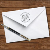 Schattigee labrador, puppy, bloemen, retouradres  zelfinktende stempel