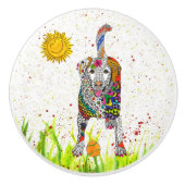 Schattigee Labrador Retriever Deurknop - Keramisch Keramische Knop (Voorkant)