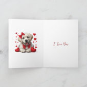 Schattigee Labrador Retriever Dog Happy Valentijns Feestdagen Kaart (Binnen)