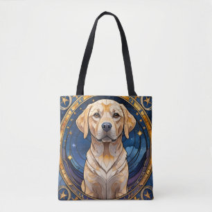 Schattigee Labrador Retriever Glas in lood Night S Tote Bag