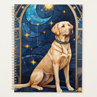 Schattigee Labrador Retriever Glas in lood Sky Moo Planner