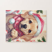 Schattigee Labrador Retriever met pastel pet & sja Legpuzzel (Horizontaal)