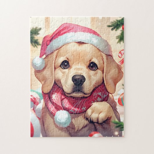 Schattigee Labrador Retriever met pastel pet & sja Legpuzzel (Verticaal)