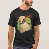Schattigee Labrador Retriever met vlinders T-shirt (Voorkant)