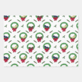 Schattigee Labrador Retriever Puppies Vakantie Kra Inpakpapier Vel (Voorkant 3)