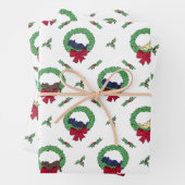 Schattigee Labrador Retriever Puppies Vakantie Kra Inpakpapier Vel (In situ)