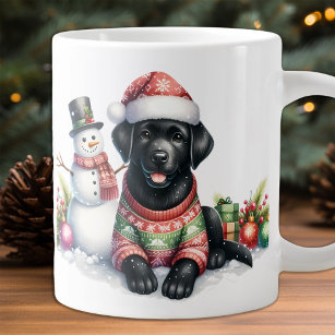 Schattigee Labrador Retriever Puppy Dog Christmas Grote Koffiekop