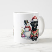 Schattigee Labrador Retriever Puppy Dog Christmas Grote Koffiekop (Voorkant rechts)