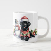 Schattigee Labrador Retriever Puppy Dog Christmas Grote Koffiekop (Rechts)