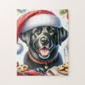 Schattigee Labrador Retriever Santa Dog Christmas Legpuzzel (Verticaal)