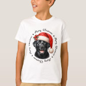 Schattigee Labrador Retriever Santa Dog Familie Ke T-shirt (Voorkant)