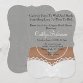 Schattigee Lace Bra Lingerie Bruids Douche Uitnodi Kaart (Voorkant / Achterkant)