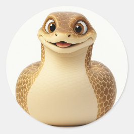 Schattigee lachende Cartoon Snake Sticker