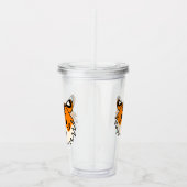 Schattigee Lachende Cartoon Tijger Acryl Drinkbeker (Rechts)