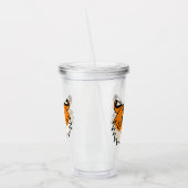 Schattigee Lachende Cartoon Tijger Acryl Drinkbeker (Links)