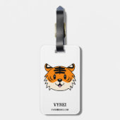 Schattigee Lachende Cartoon Tijger Bagagelabel (Achterkant verticaal)