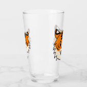 Schattigee Lachende Cartoon Tijger Glas (Links)