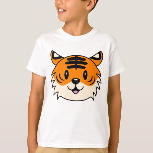 Schattigee Lachende Cartoon Tijger T-shirt