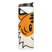 Schattigee Lachende Cartoon Tijger Thermosbeker (Gedraaid links)