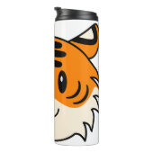 Schattigee Lachende Cartoon Tijger Thermosbeker (Geroteerd rechts)