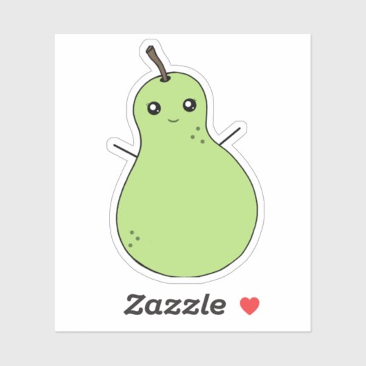 Schattigee lachende fruit Sticker (Vel)