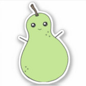 Schattigee lachende fruit Sticker (Voorkant)