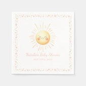 Schattigee lachende gele Waterverf Sunshine esthet Servet (Voorkant)