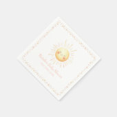 Schattigee lachende gele Waterverf Sunshine esthet Servet (Hoek)