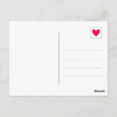 Schattigee lachende Giraffe Hallo met harten roze Briefkaart (Achterkant)