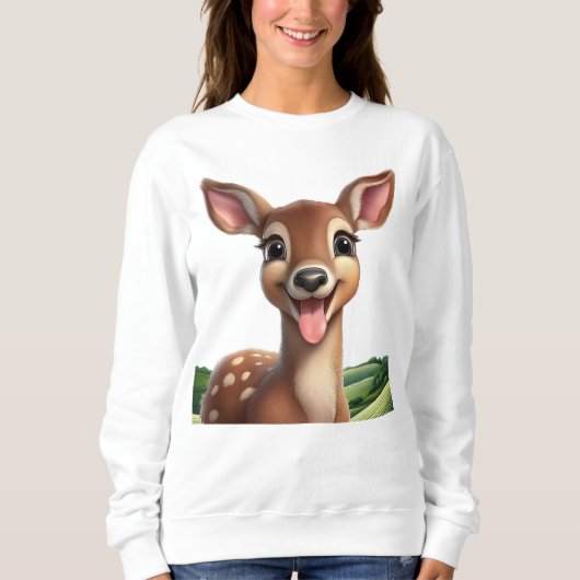 Schattigee lachende hinde trui (Voorkant)