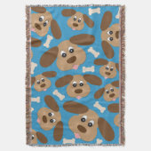 Schattigee lachende hond met grote oren deken (Voorkant Verticaal)