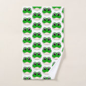 Schattigee lachende kikker bad handdoek (Handdoek)