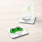 Schattigee lachende kikker bier onderzetter (Rechterzijde)