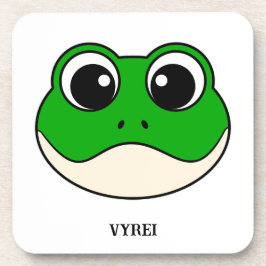 Schattigee lachende kikker bier onderzetter