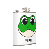 Schattigee lachende kikker heupfles (Rechts)