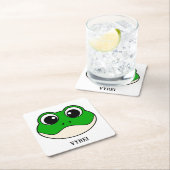 Schattigee lachende kikker kartonnen onderzetters (Insitu)