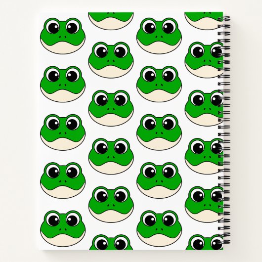 Schattigee lachende kikker notitieboek (Achterkant)