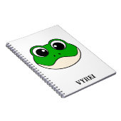 Schattigee lachende kikker notitieboek (Rechterzijde)